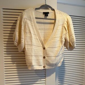House of Harlow 1960 Cream Sweater Cardigan